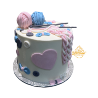 Knitting Theme Cake