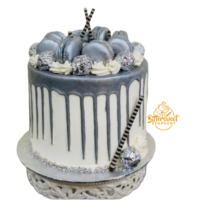 Silvery Elegance Cake