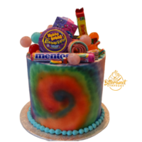 Tie Dye Candy Theme Cake