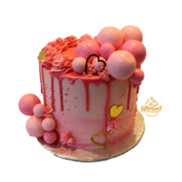 Pink Balloon Theme Cake